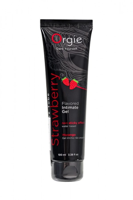 Интимный гель на водной основе Lube Tube Strawberry с клубничным вкусом - 100 мл. - ORGIE - купить с доставкой в Симферополе