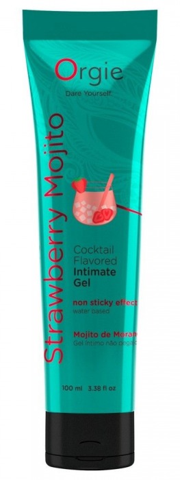 Съедобный интимный гель Orgie Lube Tube Cocktail Strawberry Mojito - 100 мл. - ORGIE - купить с доставкой в Симферополе