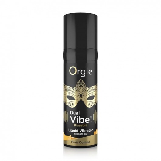Съедобный гель Dual Vibe Pina Colada с эффектом вибрации и вкусом коктейля пина колада - 15 мл. - ORGIE - купить с доставкой в Симферополе