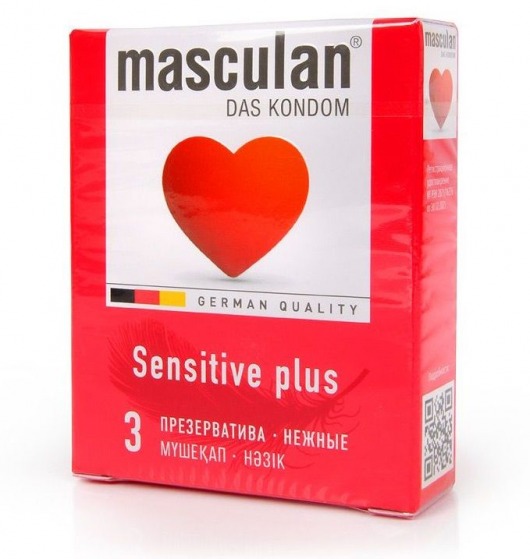 Презервативы Masculan Sensitive plus - 3 шт. - Masculan - купить с доставкой в Симферополе