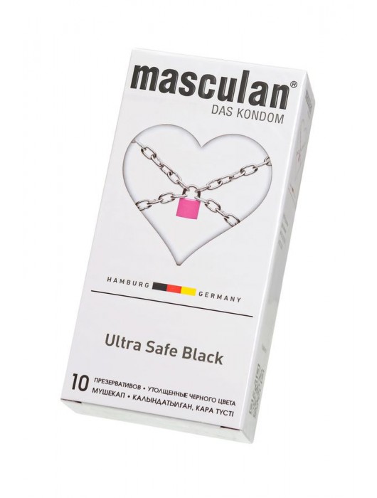 Ультрапрочные презервативы Masculan Ultra Safe Black - 10 шт. - Masculan - купить с доставкой в Симферополе