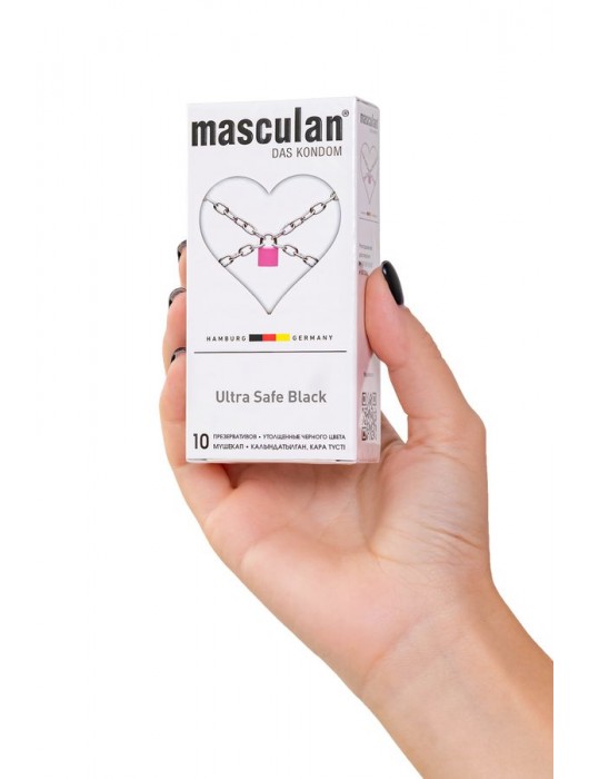 Ультрапрочные презервативы Masculan Ultra Safe Black - 10 шт. - Masculan - купить с доставкой в Симферополе