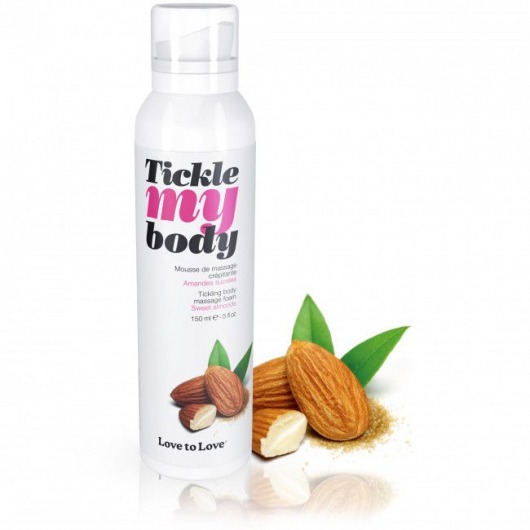 Массажная хрустящая пенка Tickle My Body Sweet Almonds с ароматом миндаля - 150 мл. - Love to Love - купить с доставкой в Симферополе