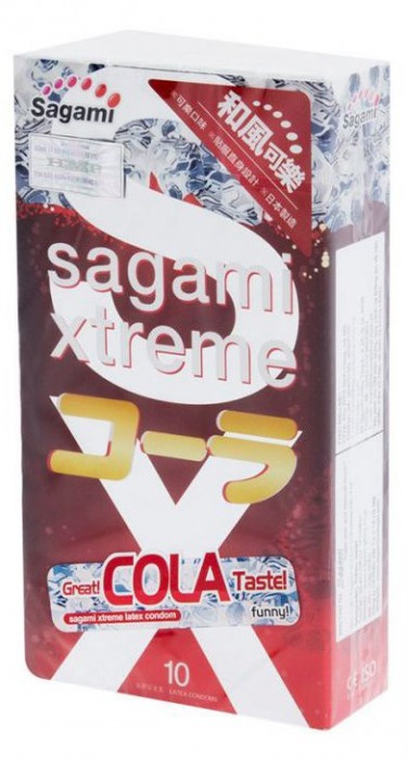 Ароматизированные презервативы Sagami Xtreme COLA - 10 шт. - Sagami - купить с доставкой в Симферополе