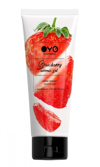 Лубрикант на водной основе OYO Aroma Gel Strawberry с ароматом клубники - 75 мл. - OYO - купить с доставкой в Симферополе