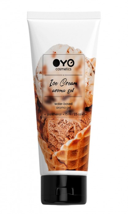 Лубрикант на водной основе OYO Aroma Gel Ice Cream с ароматом пломбира - 75 мл. - OYO - купить с доставкой в Симферополе