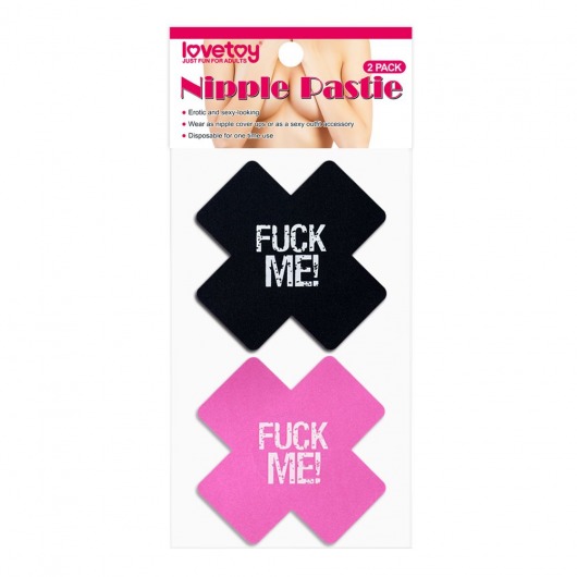 Набор из 2 пар пэстисов Cross Pattern Nipple Pasties - Lovetoy - купить с доставкой в Симферополе