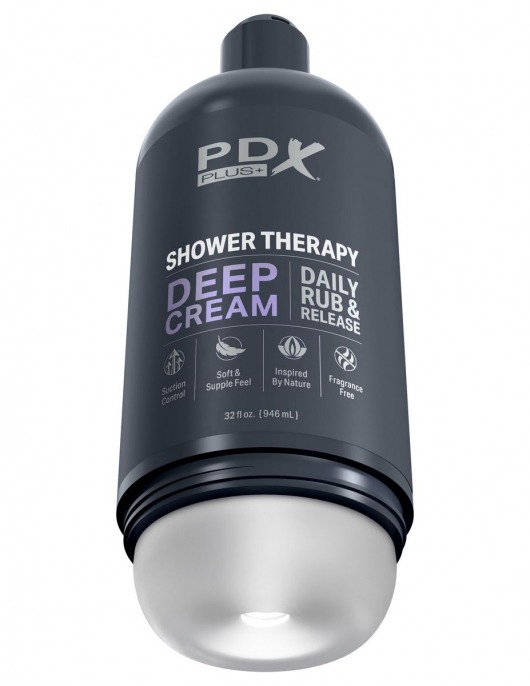 Мастурбатор в бутылке Shower Therapy Deep Cream - Pipedream - в Симферополе купить с доставкой