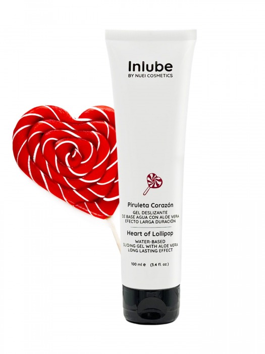 Смазка на водной основе Nuei Inlube Lollipop с алоэ вера и ароматом леденцов - 100 мл. - Nuei cosmetics - купить с доставкой в Симферополе