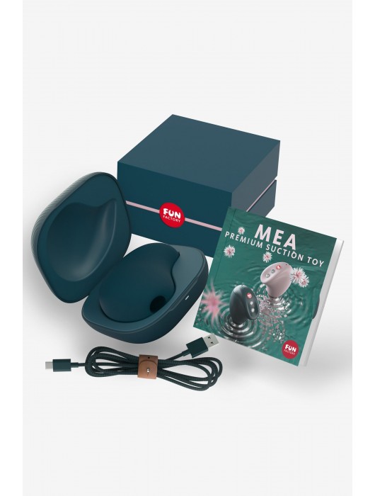 Темно-зеленый вакуум-волновой бесконтактный стимулятор клитора Mea - Fun Factory