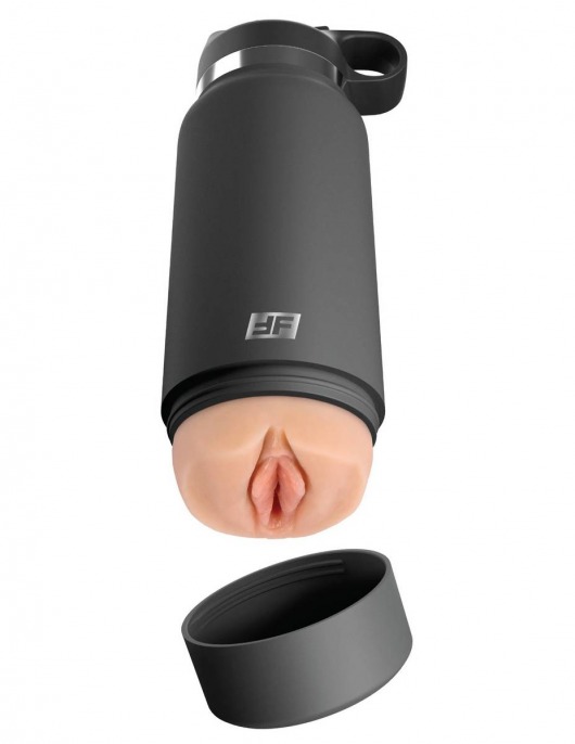 Серый мастурбатор в виде бутылки F*ck Flask - Pipedream - в Симферополе купить с доставкой