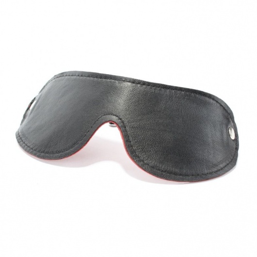 Красная кожаная маска на глаза - БДСМ Арсенал - купить с доставкой в Симферополе