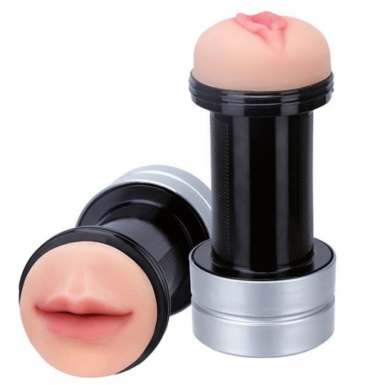 Двусторонний мастурбатор REALSTUFF 2 IN 1 HUMMER MOUTH   VAGINA - ротик и вагина - Dream Toys - в Симферополе купить с доставкой