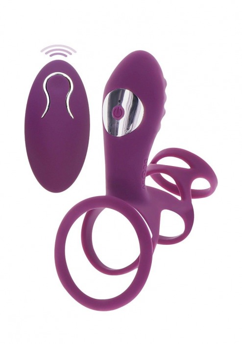 Фиолетовая эрекционная вибронасадка Halo Halo C-Ring Sleeve - Toy Joy - в Симферополе купить с доставкой