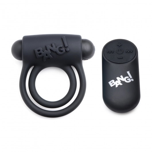 Черное эрекционное виброкольцо 28X Remote Control Vibrating Cock Ring   Bullet - XR Brands - в Симферополе купить с доставкой