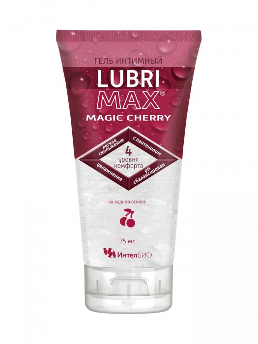 Интимный гель-смазка на водной основе Lubrimax Magic Cherry - 75 мл. - ИнтелБИО - купить с доставкой в Симферополе