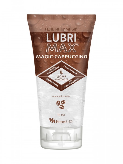 Интимный гель-смазка на водной основе Lubrimax Magic Cappuccino - 75 мл. - ИнтелБИО - купить с доставкой в Симферополе