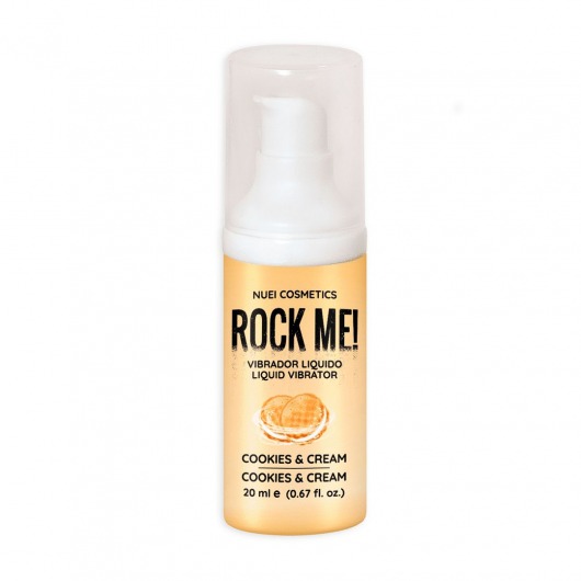 Жидкий вибратор Nuei Rock Me! с ароматом печенья и сливок - 20 мл. - Nuei cosmetics - купить с доставкой в Симферополе