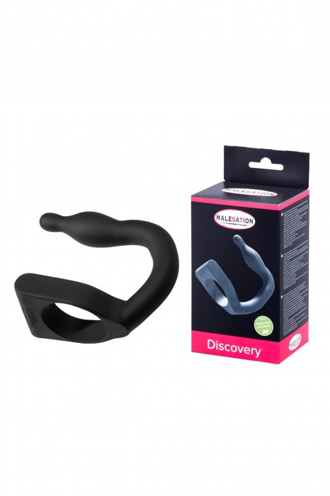 Эрекционное кольцо с вибровтулкой Discovery - MALESATION - в Симферополе купить с доставкой