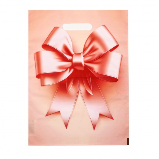 Пакет с принтом в виде банта с вырубной ручкой (30х40 см) - Сима-Ленд - купить с доставкой в Симферополе