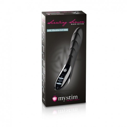 Вибратор с электростимуляцией Sizzling Simon Black Edition - 27 см. - MyStim - купить с доставкой в Симферополе