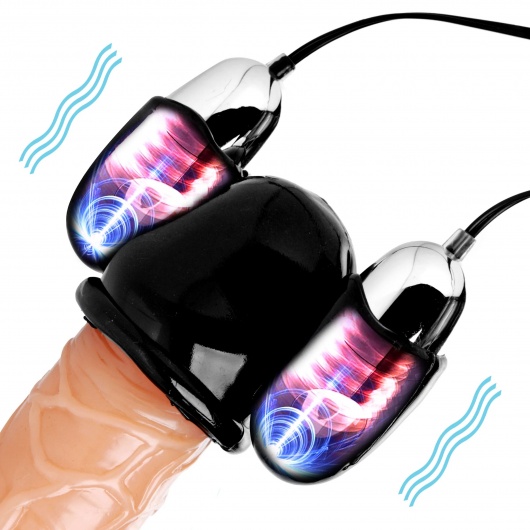 Черная стимулирующая насадка для головки полового члена Multi Speed Vibrating Penis Head Teaser - XR Brands - в Симферополе купить с доставкой