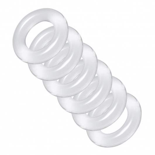 Комплект из 6 прозрачных эрекционных колец Ring Master Custom Ball Stretcher Kit - XR Brands - в Симферополе купить с доставкой