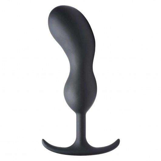 Черный массажер простаты с утяжелителями Premium Silicone Weighted Prostate Plug XL - 20,8 см. - XR Brands - в Симферополе купить с доставкой