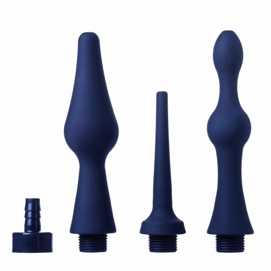 Набор из 3 универсальных насадок для анального душа Universal 3 Piece Silicone Enema Attachment Set - XR Brands - купить с доставкой в Симферополе