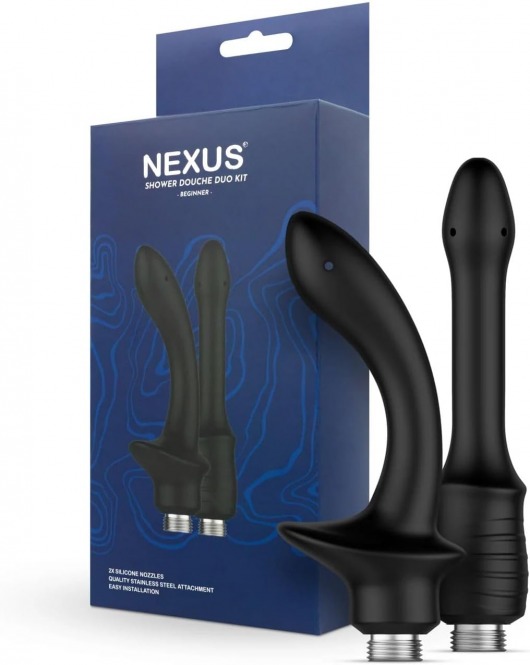Набор из 2 насадок для анального душа Shower Douche Duo Kit Beginner - Nexus Range - купить с доставкой в Симферополе