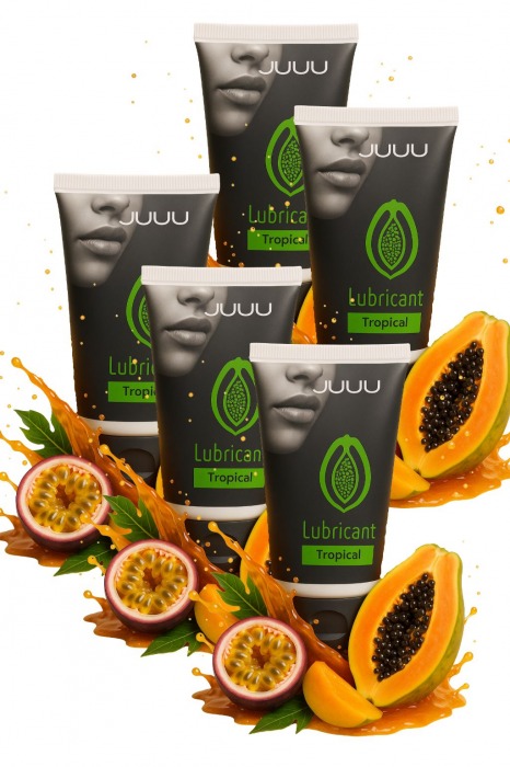 Набор из 5 съедобных лубрикантов JUJU со вкусом тропических фруктов - JuJu - купить с доставкой в Симферополе