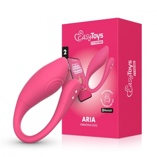 Розовое интерактивное виброяйцо Aria - Easy toys