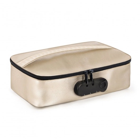Золотистая сумочка для хранения игрушек Discreet Box - Dorcel - купить с доставкой в Симферополе