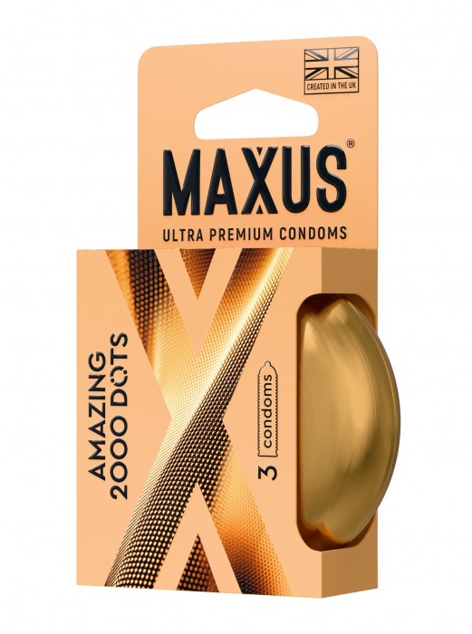 Точечные презервативы MAXUS 2000 Amazing Dots с железным кейсом - 3 шт. - Maxus - купить с доставкой в Симферополе