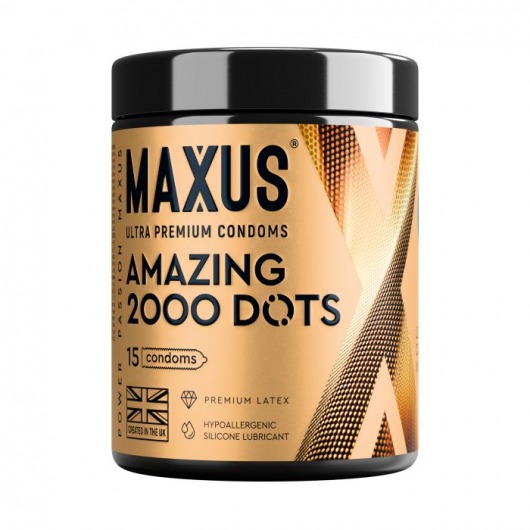 Точечные презервативы MAXUS 2000 Amazing Dots с железным кейсом - 15 шт. - Maxus - купить с доставкой в Симферополе