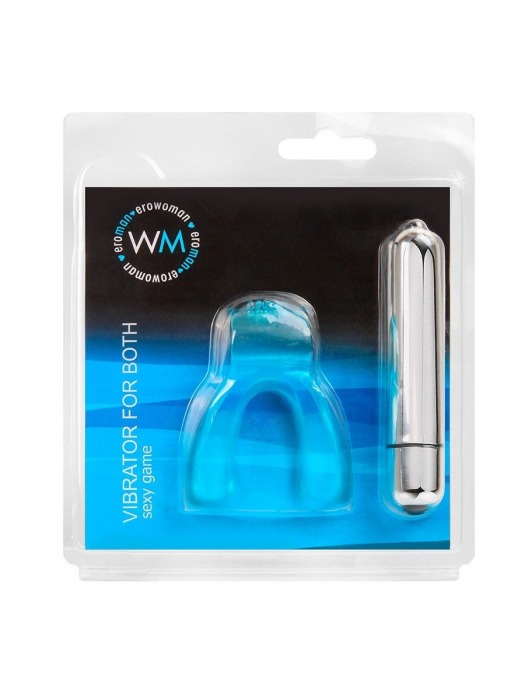 Голубая капа с вибропулей для оральных ласк - Erowoman-Eroman купить в Симферополе с доставкой в Orgasmix.ru Голубая капа с вибропулей для оральных ласк - Erowoman-Eroman