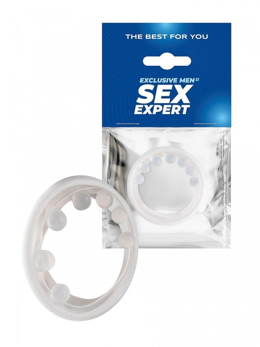 Эрекционное кольцо с мягкой стимулирующей насадкой - Sex Expert - в Симферополе купить с доставкой