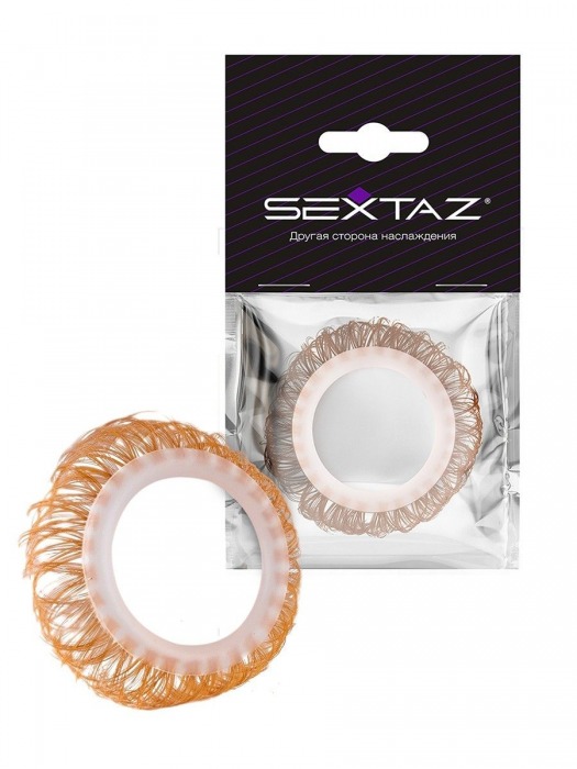 Эрекционное кольцо с бежевыми «ресничками» - Sextaz - в Симферополе купить с доставкой