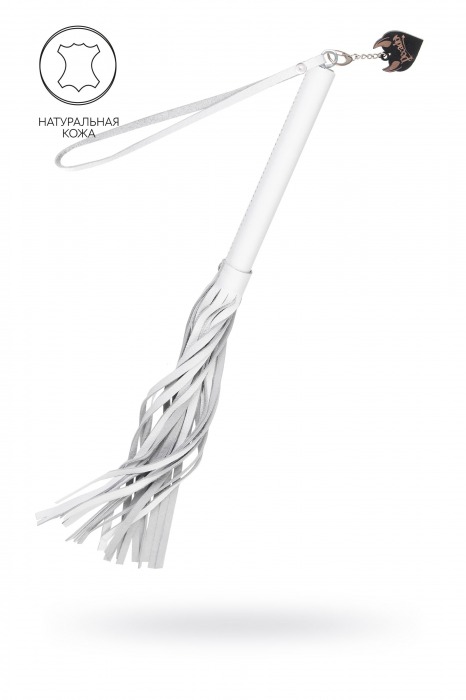 Белая кожаная плеть - 50 см. - Pecado - купить с доставкой в Симферополе