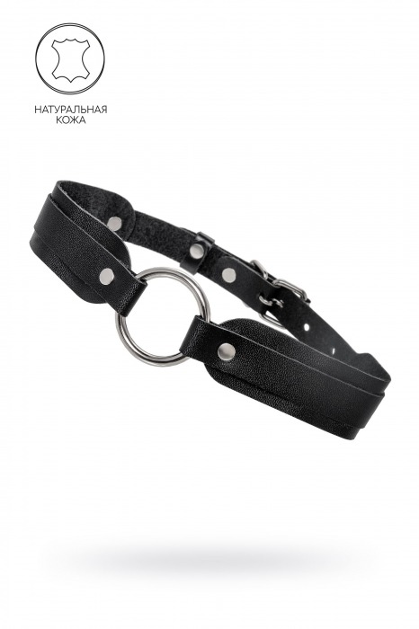 Черный кожаный чокер-ошейник со скруглёнными углами - Pecado - купить с доставкой в Симферополе