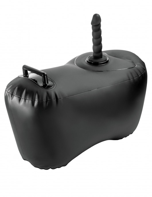 Черное надувное кресло с платформой для фиксации дилдо Body Dock Inflatable Love Seat - Pipedream - купить с доставкой в Симферополе