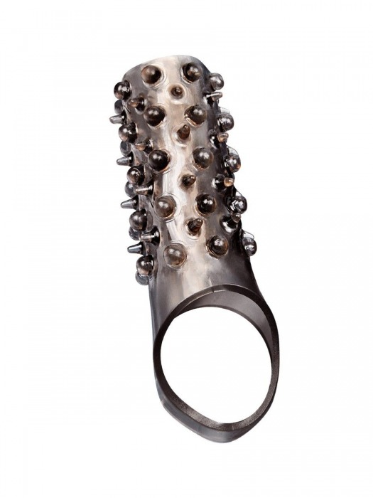 Дымчатая насадка на пенис с шипами и выпуклостями - 12,5 см. - Sex Expert - в Симферополе купить с доставкой