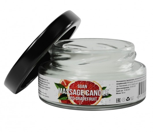 Массажная свеча «Красный грейпфрут» - 50 мл. - SGAN - купить с доставкой в Симферополе