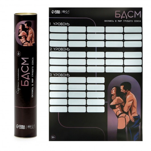 Плакат для двоих со скретч-слоем «БДСМ» - Сима-Ленд - купить с доставкой в Симферополе