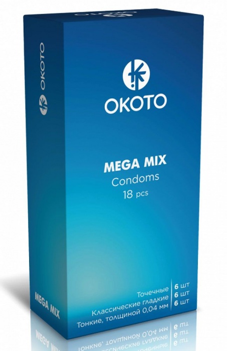 Презервативы OKOTO Mega Mix - 18 шт. - Sitabella - купить с доставкой в Симферополе