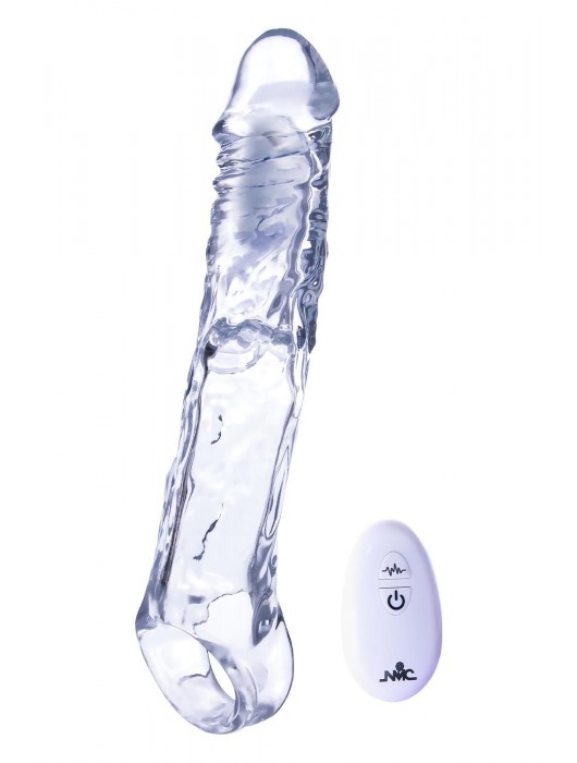 Прозрачная насадка-удлинитель Length Enhancer With Bullet с подхватом - 22,3 см. - NMC - в Симферополе купить с доставкой