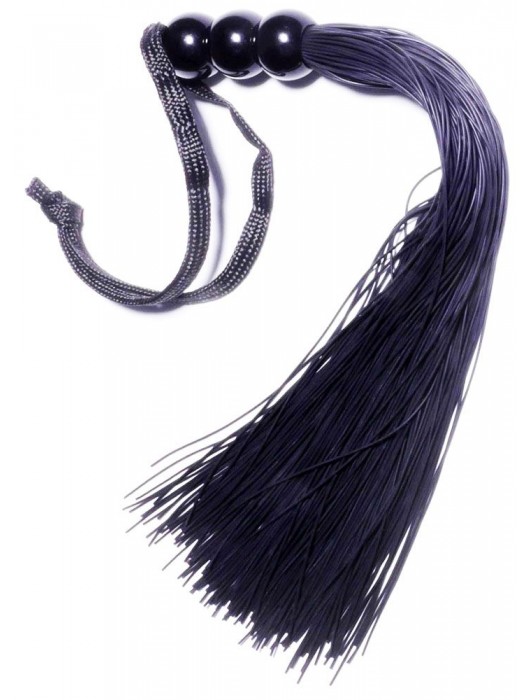 Черная силиконовая плетка - 25,4 см. - Boys of Toys - купить с доставкой в Симферополе