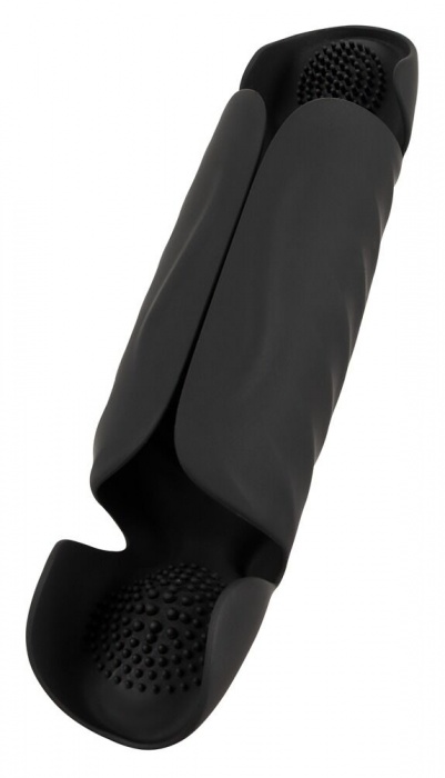 Черный вибромастурбатор с трехточечной стимуляцией Penis Trainer with 3 Point Stimulation - Orion - в Симферополе купить с доставкой