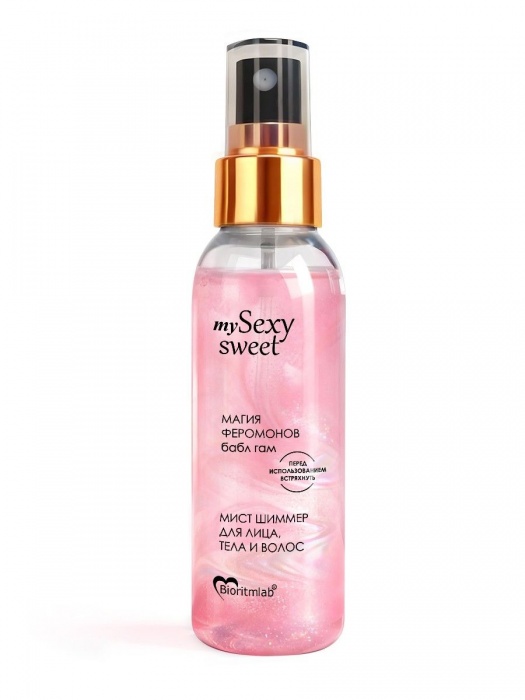 Мист для лица, тела и волос Sexy Sweet с ароматом бабл-гам, шиммером и феромонами - 95 мл. -  - Магазин феромонов в Симферополе