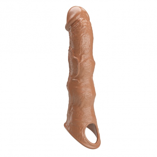 Карамельный фаллоудлинитель с 3 вставками - 28 см. - Baile - в Симферополе купить с доставкой